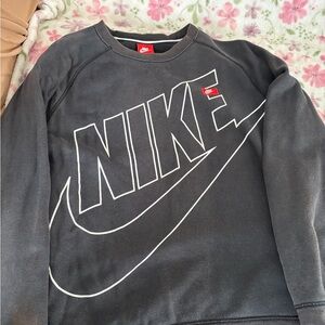 Nike Black Crewneck Sweater with Bold Logo